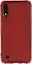 Voor Galaxy A10 schokbestendige TPU transparante beschermhoes (rood)