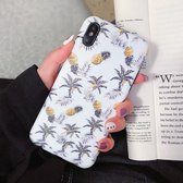 Mode TPU beschermhoes voor iPhone XS Max (meerdere ananaspatroon)