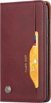 Kneed Huidtextuur Horizontaal Flip Leren Case voor Xiaomi Mi Mix 2S, met Fotolijst & Houder & Kaartsleuven & Portemonnee (Wijnrood)