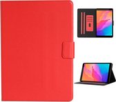 Voor Huawei MediaPad T8 effen kleur horizontale flip lederen tas met kaartsleuven en houder (rood)