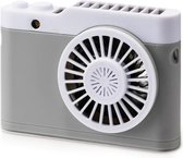Draagbare mini usb opladen camera ventilator hangende hals kleine ventilator (grijs)
