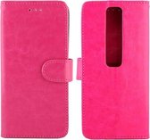 Voor Vodafone Smart V10 Crazy Horse Texture Horizontaal Flip Leren Case met Houder & Kaartsleuven & Portemonnee & Fotolijst (Magenta)