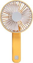Draagbare stille multi-speed windsnelheid opvouwbare USB oplaadbare ventilator (geel)