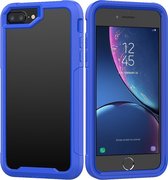 Voor iPhone 8 Plus & 7 Plus Transparant Serie Frame TPU + PC Stofdicht Krasbestendig Valbestendig Beschermhoes (Blauw)