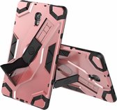 Voor Samsung Galaxy Tab A 10.5 T590 / T595 Escort Series TPU + PC schokbestendige beschermhoes met houder (rosÃ©goud)