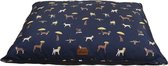 Joules hondenmand matras dog print - 100x80 cm - 1 stuks