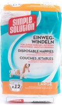 Simple solution wegwerp honden luier - large 12 st 45-57 cm - 1 stuks