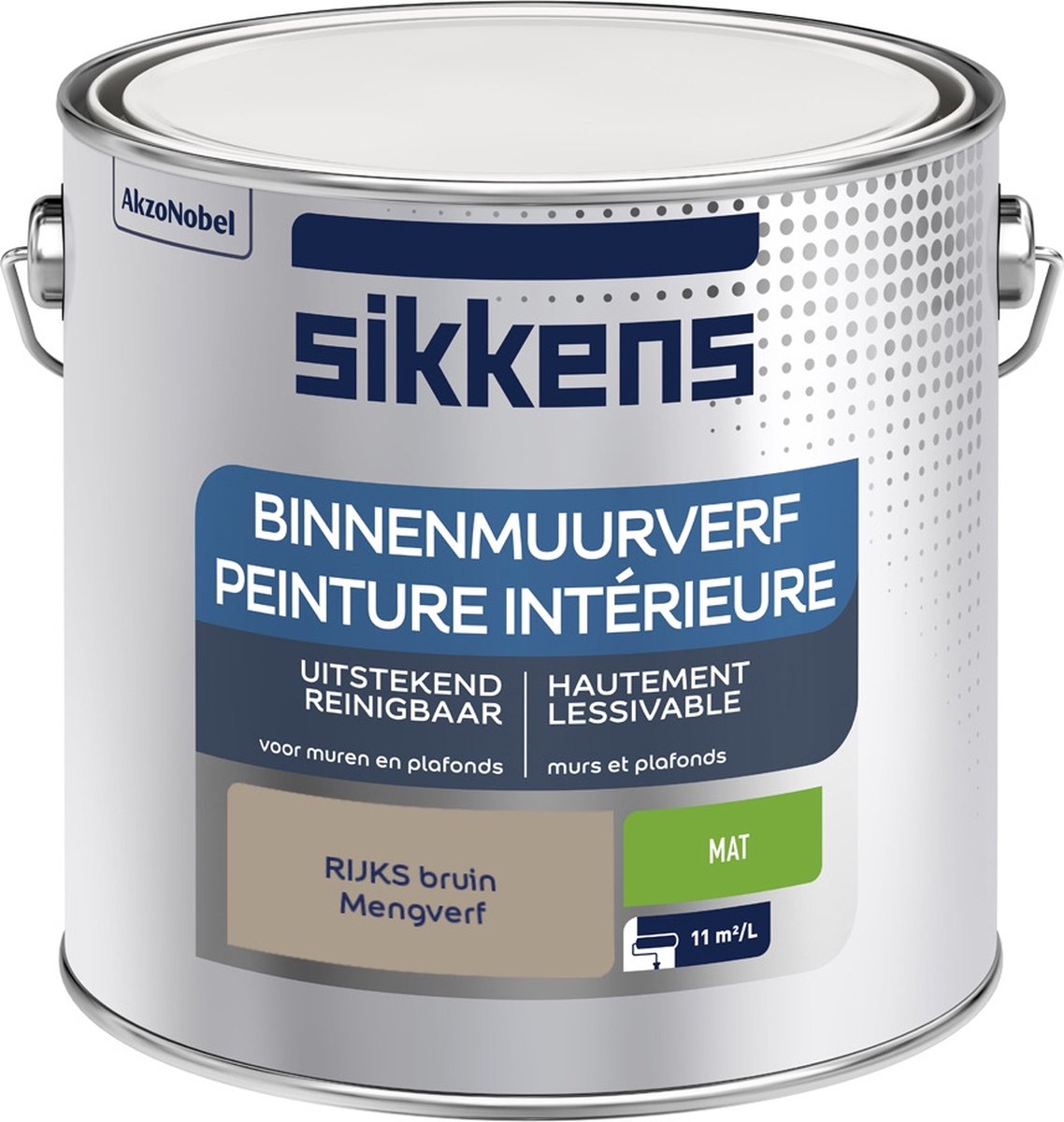 Sikkens Binnenmuurverf Mat - RIJKS kleuren - RIJKS bruin - 2,5 Liter ...