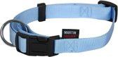 Martin sellier halsband basic nylon blauw - 16 mmx30-45 cm - 1 stuks