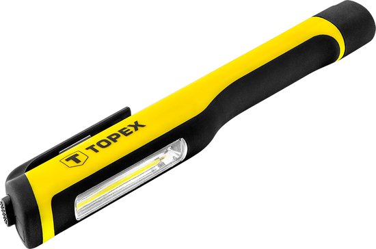 Topex LED Zaklamp COB LED 3w-150Lummen COB LED Magnetisch Soft Rubber ...