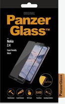 PanzerGlass Case Friendly Gehard Glas Screenprotector Geschikt voor Nokia 2.4 - Zwart