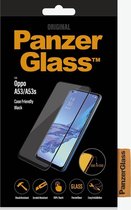 PanzerGlass Case Friendly Gehard Glas Screenprotector Geschikt voor OPPO A53(s) - Zwart