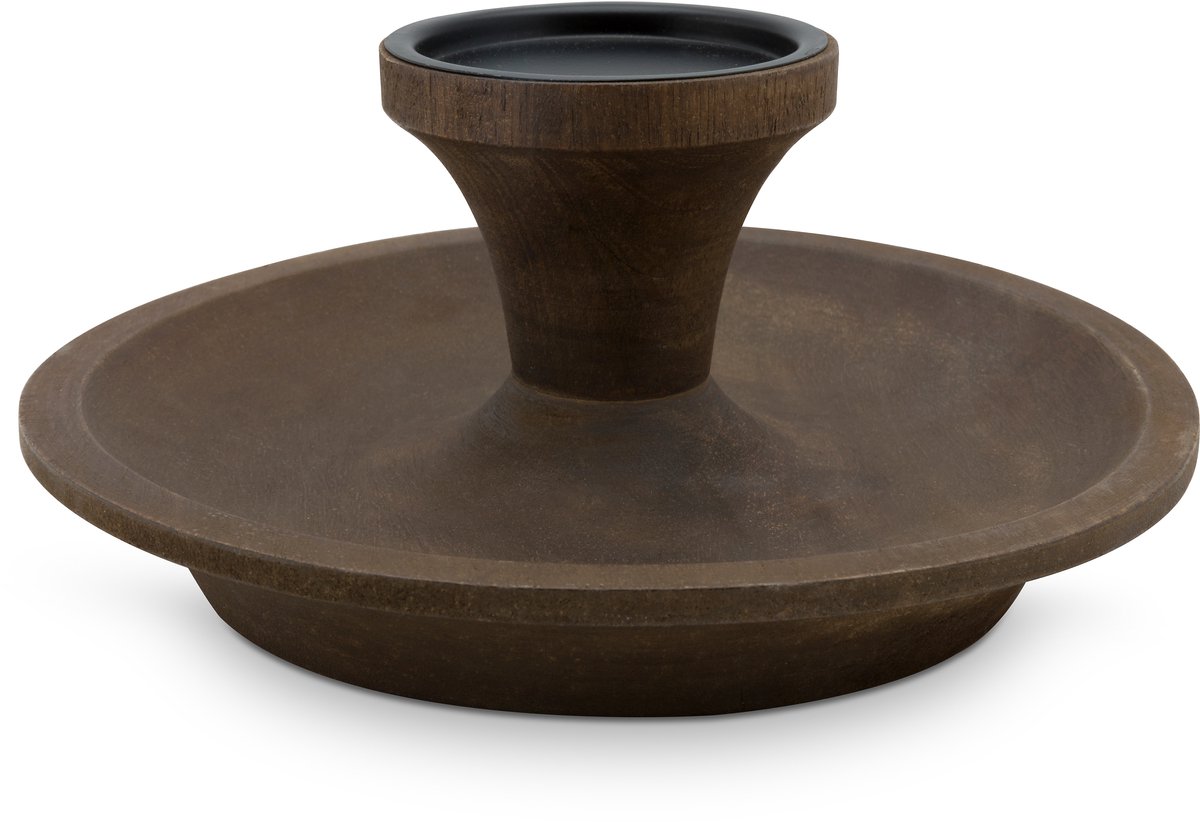 vtwonen Ronde Kandelaar - Hout - Bruin