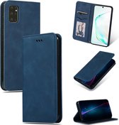 Voor Galaxy S20 Plus Retro Skin Feel Business Magnetische horizontale flip lederen tas (marineblauw)