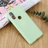 Effen kleur Vloeibare siliconen schokbestendige hoes voor Motorola One (P30 Play) (groen)