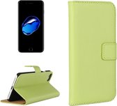 Voor iPhone 8 & 7 echte gesplitste horizontale flip lederen tas met houder & kaartsleuven & portemonnee (groen)