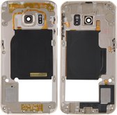 Achterplaatbehuizing Cameralenspaneel met zijtoetsen en luidspreker Ringerzoemer voor Galaxy S6 Edge / G925 (goud)