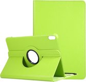Voor Huawei Matepad 10.4 Litchi Texture Horizontal Flip 360 graden rotatie lederen tas met houder (groen)