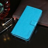 Voor Alcatel 1S 2019 / 5024D idewei Crazy Horse Texture Horizontaal Flip Leren Case met Houder & Kaartsleuven & Portemonnee (Hemelsblauw)
