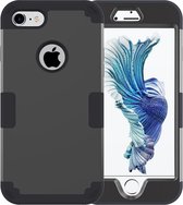 Voor iPhone 8 & 7 Scheidbare contrastkleur PC + siliconen combinatiehoes (zwart)