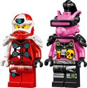 Minifiguren Digi Kai en Richie naast elkaar met gedetailleerde cyber-outfits.