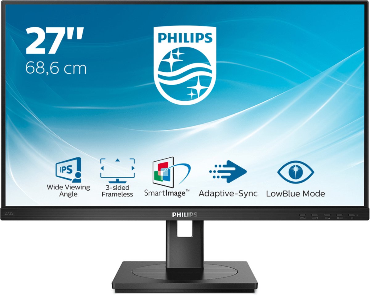 Philips S Line 272S1AE/00 LED display 68,6 cm (27") 1920 x 1080 Pixels Full HD LCD Zwart