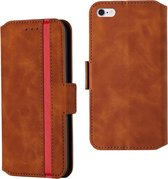 Voor iPhone 6 & 6s Retro Frosted Oil Side Horizontale Flip Case met houder & kaartsleuven (bruin)