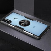 Krasbestendige TPU + acryl ringbeugel beschermhoes voor Geschikt voor Xiaomi Redmi Note 5 (zwart)