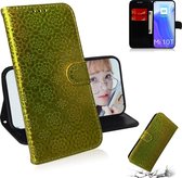 Voor Xiaomi Mi 10T Pro 5G / 10T 5G Effen Kleur Kleurrijke Magnetische Gesp Horizontale Flip PU Lederen Case met Houder & Kaartsleuven & Portemonnee & Lanyard (Goud)