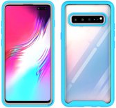 Voor Samsung Galaxy S10 5G Starry Sky Solid Color Series Schokbestendige PC + TPU beschermhoes (babyblauw)