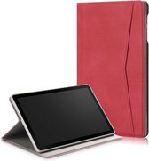 Voor Samsung Galaxy Tab A 10.1 (2019) T510 / T515 Elektrisch geperst horizontaal Flip lederen tas met kaartsleuf (rood)