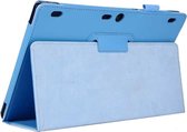 Litchi Texture horizontale flip effen kleur lederen tas met twee-vouwbare houder voor Lenovo Tab2 A10-70 (blauw)