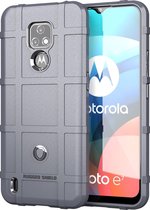 Voor Motorola Moto E7 2020 Volledige dekking schokbestendig TPU-hoesje (grijs)