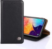 Voor Samsung Galaxy A31 niet-magnetische retro textuur horizontale flip lederen tas met houder & kaartsleuven & portemonnee (zwart)
