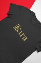 KIRA Sierletters Death Note T-Shirt- Zwart - Yagami Light - Manga - Anime Merchandise - Cadeau voor geeks - Unisex Maat S