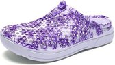 Hollow Hole Shoes Licht en Ademend Home Half Slippers Strandschoenen voor Dames, Maat: 37 (163Purple)