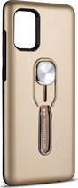 Samsung Galaxy A51 Hoesje - Mobigear - Slim Stand Serie - Hard Kunststof Backcover - Goud - Hoesje Geschikt Voor Samsung Galaxy A51