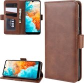 Wallet Stand lederen mobiele telefoonhoes voor Huawei Y6 Pro 2019, met portemonnee en houder en kaartsleuven (bruin)