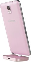 Micro USB Aluminium Desktop Station Dock Charger, voor Samsung, HTC, LG, Sony, Huawei, Lenovo en andere smartphones (roze)