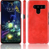 Shockproof Litchi Texture PC + PU beschermhoes voor LG V50 ThinQ 5G (rood)