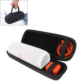 2 in 1 harde PU Carry Rits opbergdoos tas + zachte siliconen hoes voor JBL Charge 3 Bluetooth Speaker (zwart)