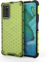 Voor Galaxy S20 + schokbestendig Honeycomb PC + TPU-hoesje (groen)