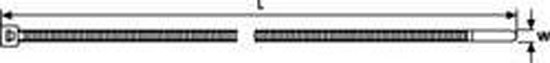 HellermannTyton 111-01623 T40R-HS-BK-C0 Kabelbinder 175 mm 4 mm Zwart Weerstabiel 100 stuk(s)