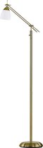 LED Vloerlamp - Iona Ican - E27 Fitting - Rond - Oud Brons - Aluminium