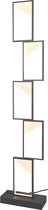 LED Vloerlamp - Iona Civa - 33W - Warm Wit 3000K - Dimbaar - Rechthoek - Mat Zwart - Aluminium