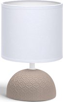 LED Tafellamp - Tafelverlichting - Igory Conton 1 - E14 Fitting - Rond - Mat Bruin - Keramiek