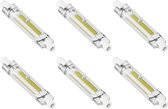 CALEX - LED Lamp 6 Pack - R7S Fitting - 4W - Warm Wit 3000K - Dimbaar - Glas