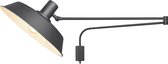 LED Wandlamp - Wandverlichting - Iona Bolan - E27 Fitting - Rond - Mat Zwart - Aluminium