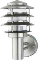 LED Tuinverlichting - Buitenlamp - Kayo 2 - Wand - RVS - E27 - Rond