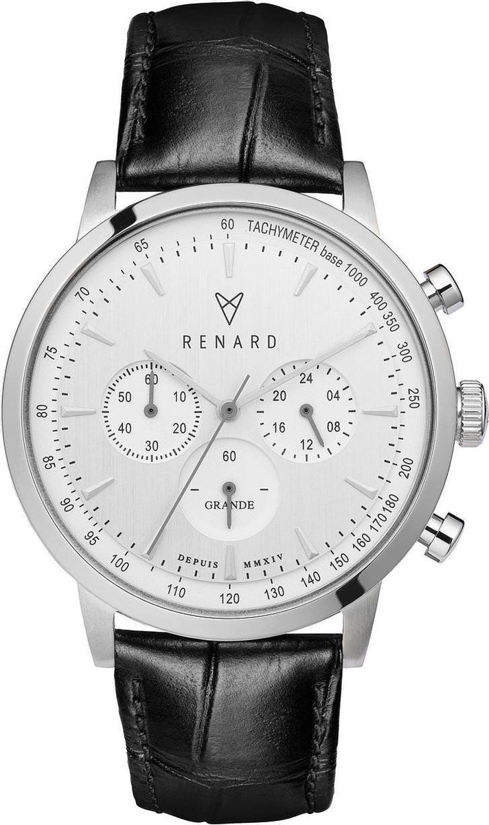 Montre Renard Grande Chrono Noir bol